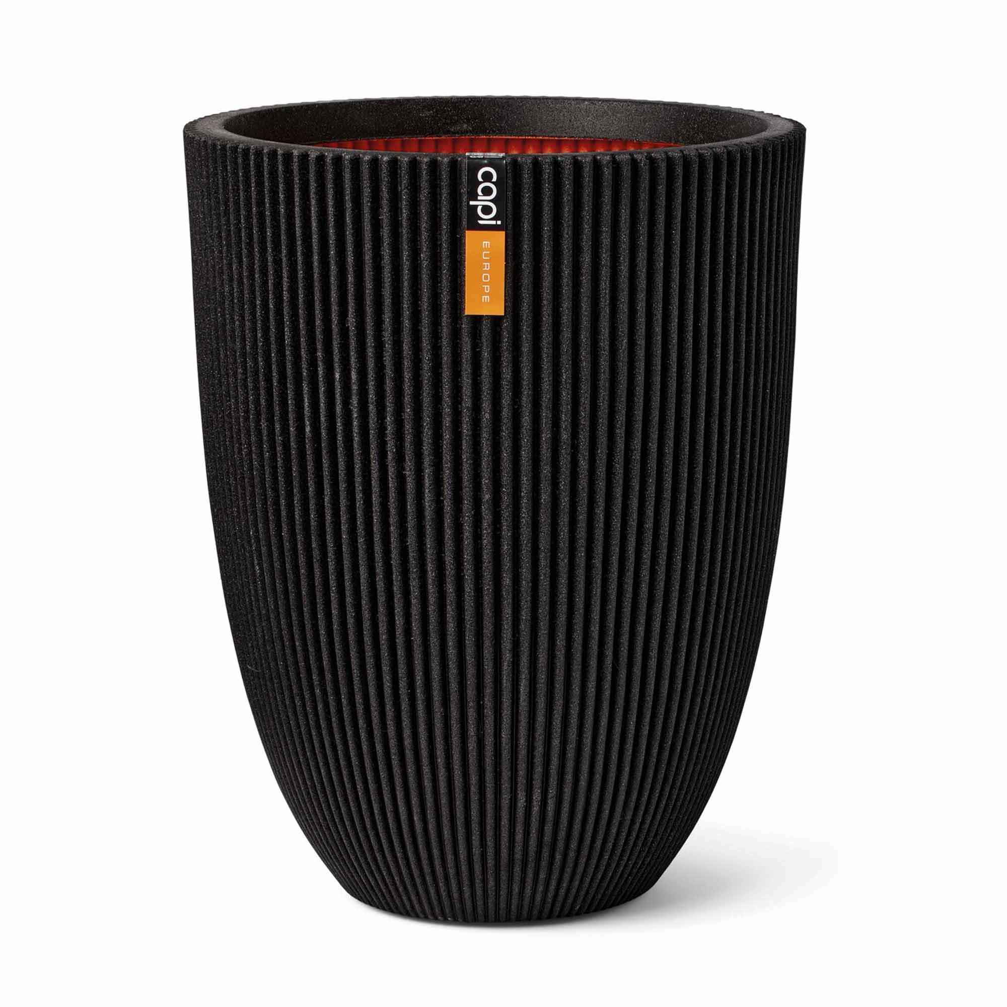 Vase elegant low grove 34*46 black