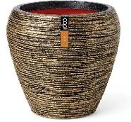 Masca de ghiveci premium cilindrica RIB NL, din material compozit, dimensiuni 42x38cm