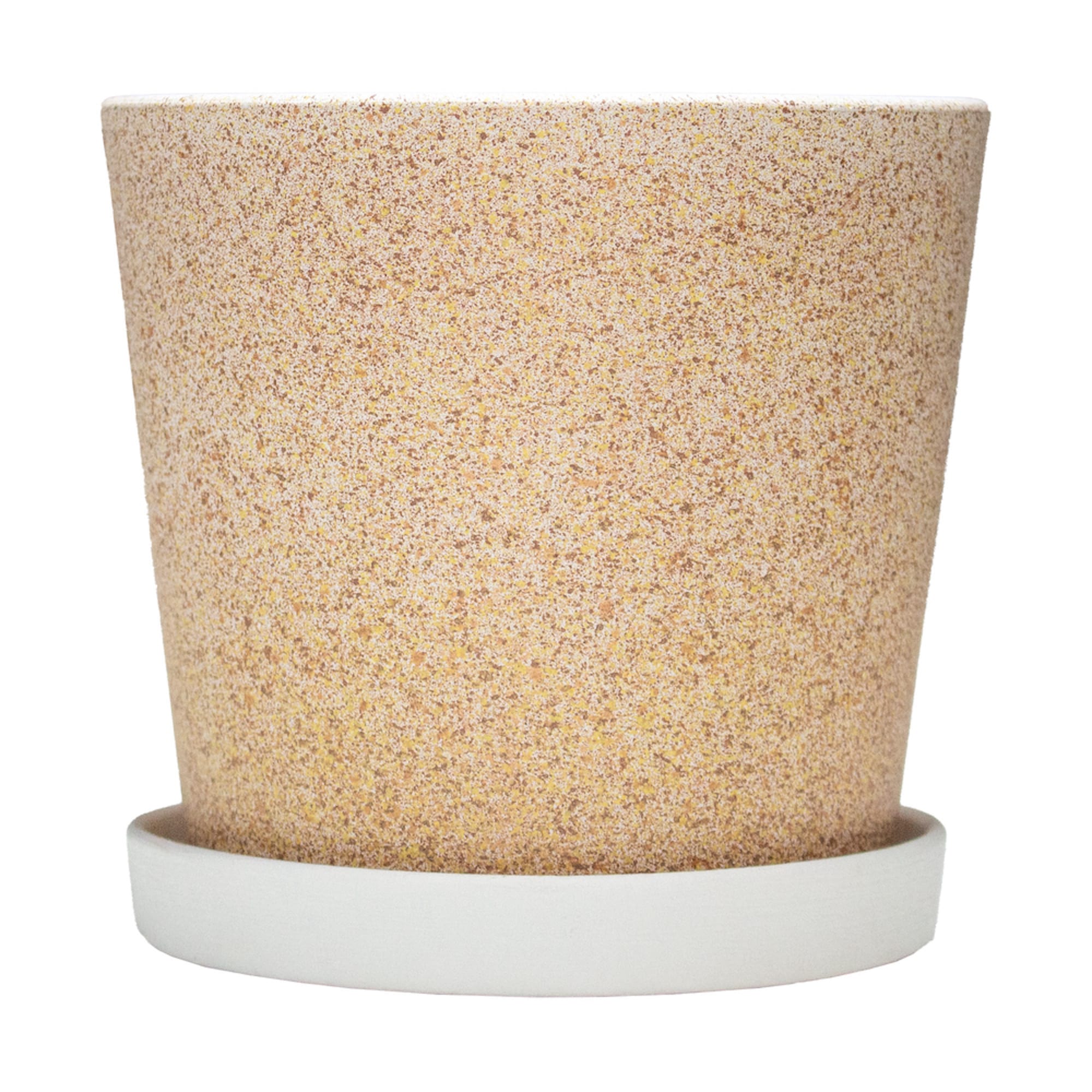 Ghiveci ceramic cu farfurioara Grillage Cone