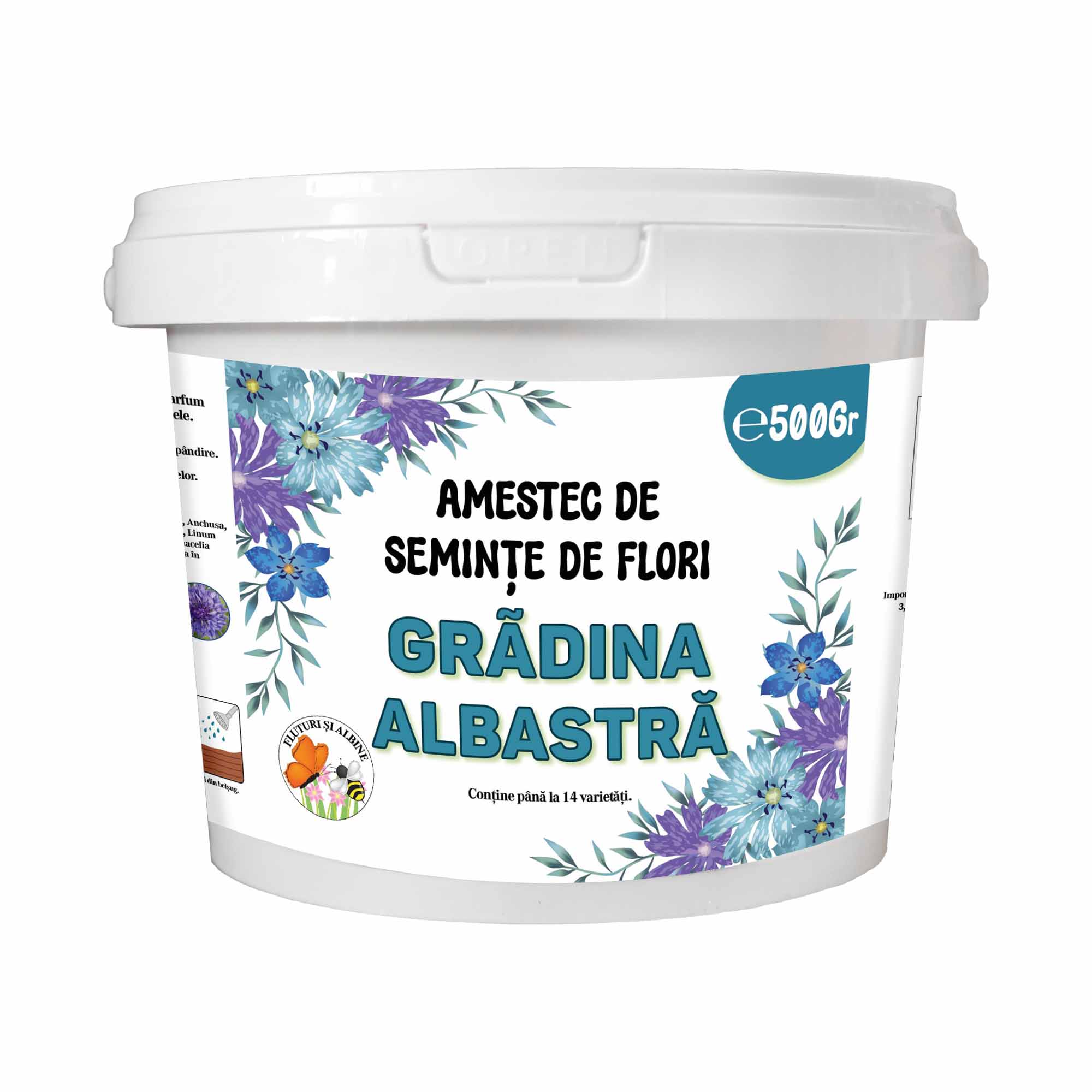 Amestec de seminte de flori, colectia de flori albastre 500 g