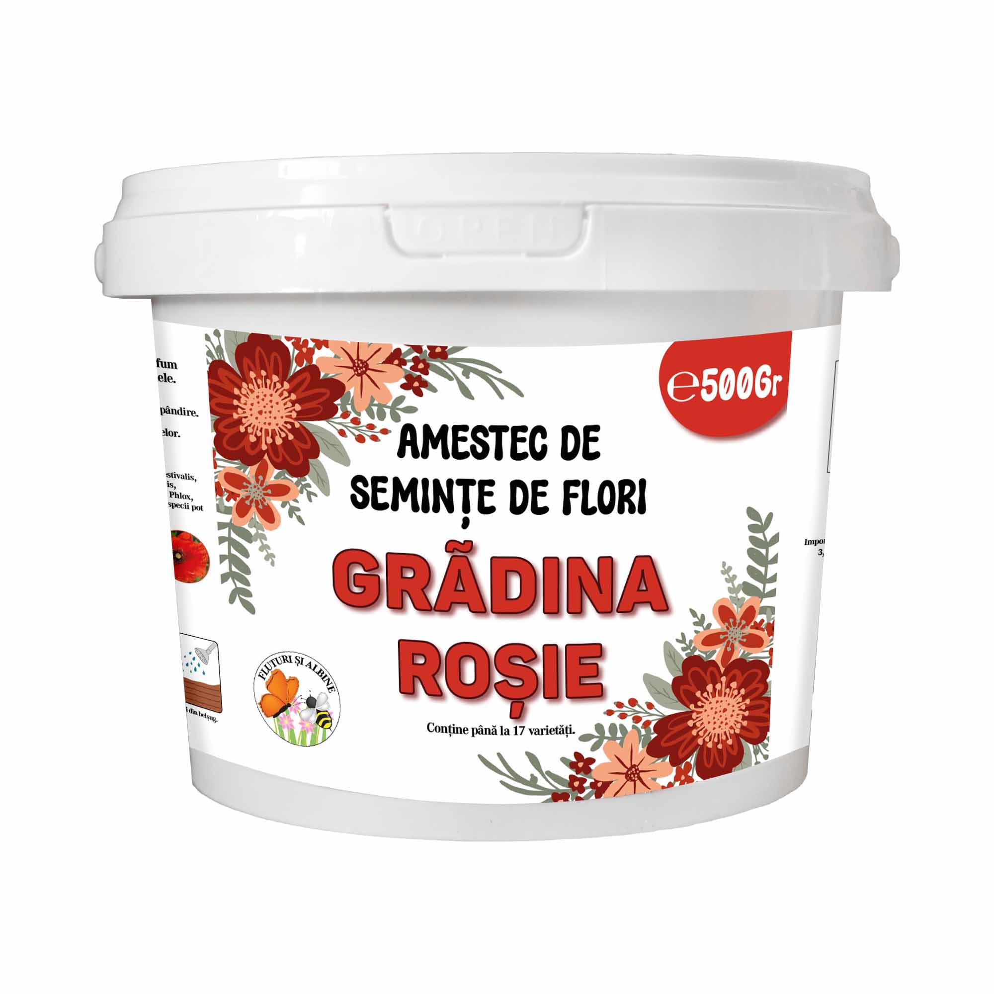 Amestec de seminte de flori, colectia de flori rosii 500 g