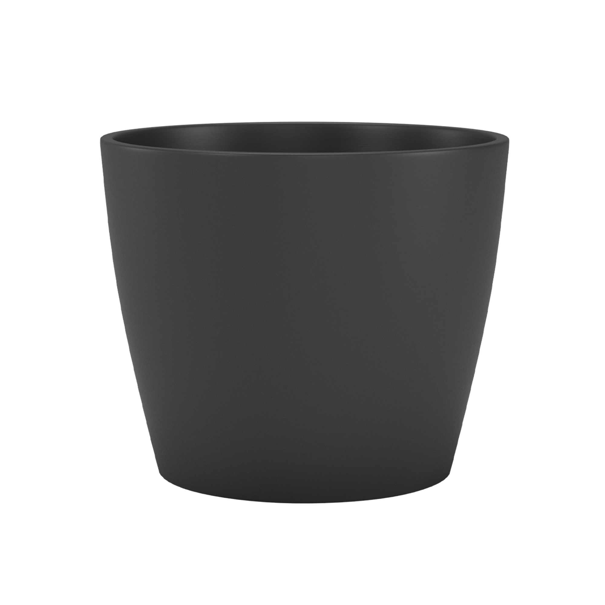 Ghiveci ceramic Nubia, cu diametrul de 17 cm, culoare negru