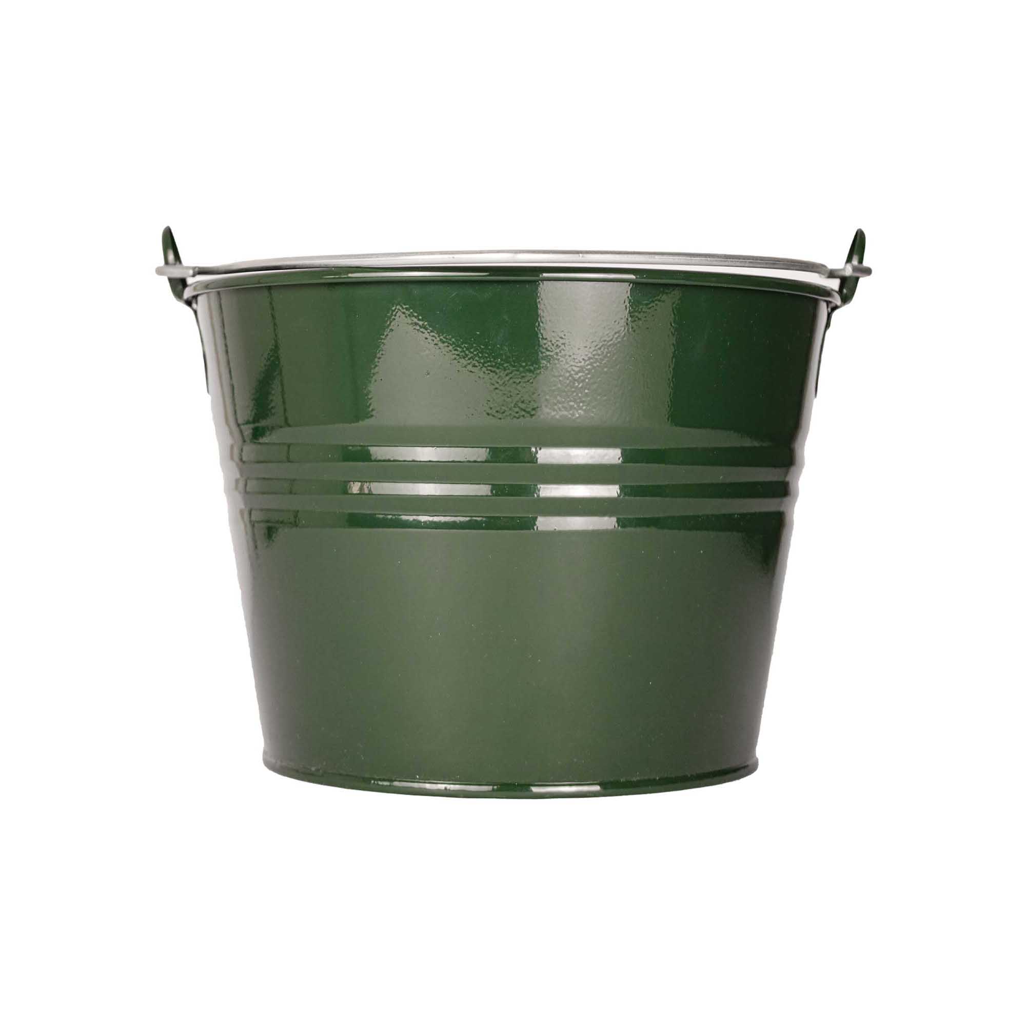 Galeata cu maner din metal Mary\'s Garden Supplies 22 cm, culoarea verde