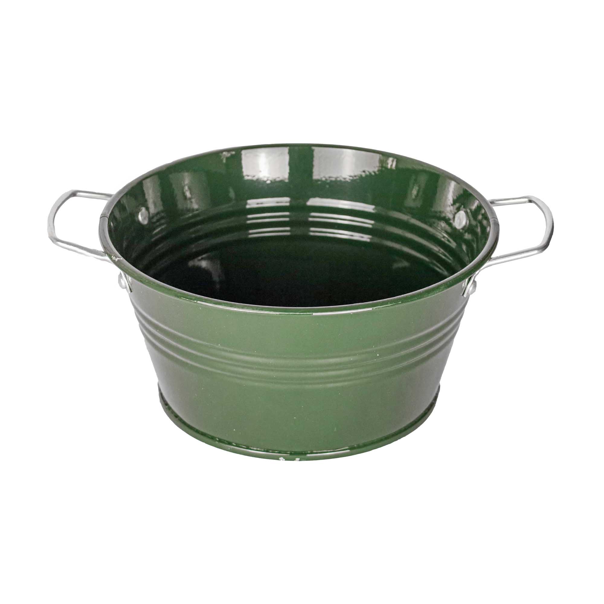 Bol cu manere din metal Mary\'s Garden Supplies 21 cm, culoarea verde