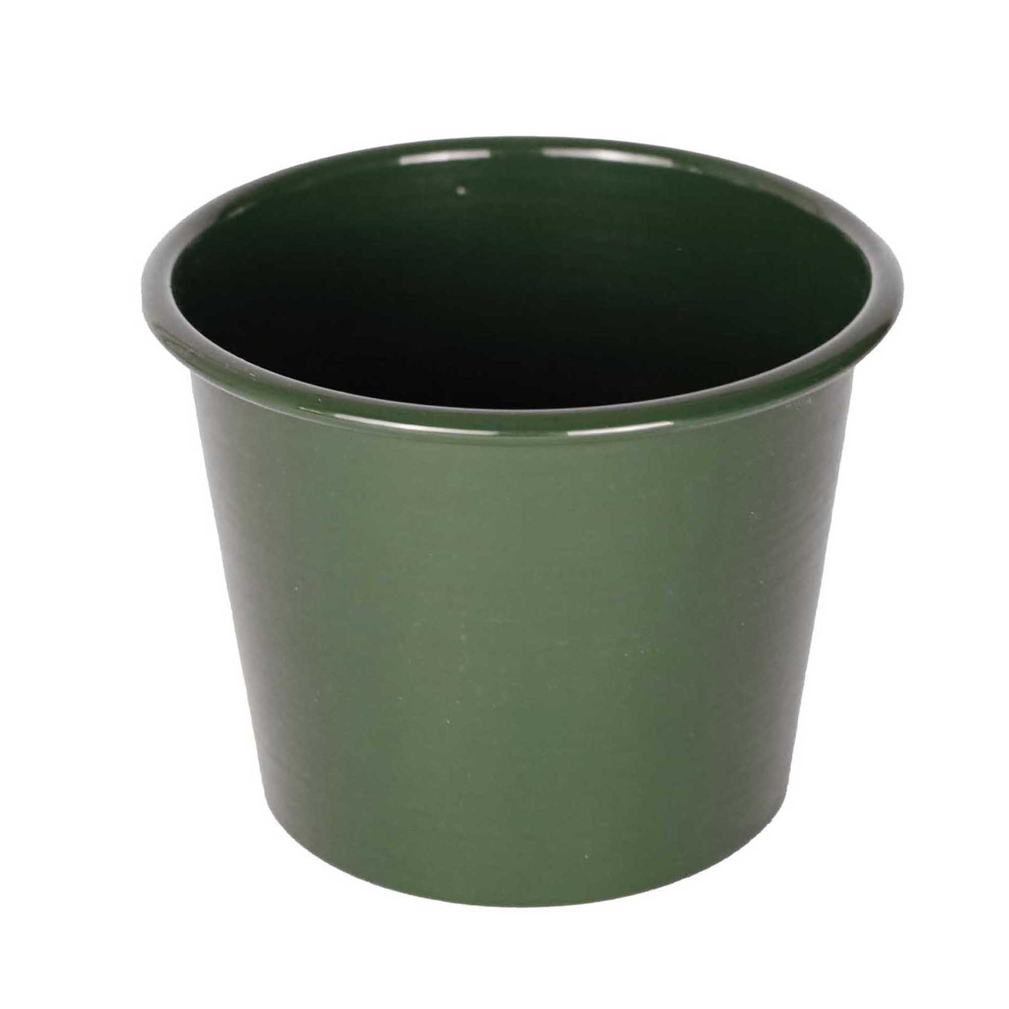 Ghiveci metalic Mary\'s Garden Supplies 13 cm, culoarea verde