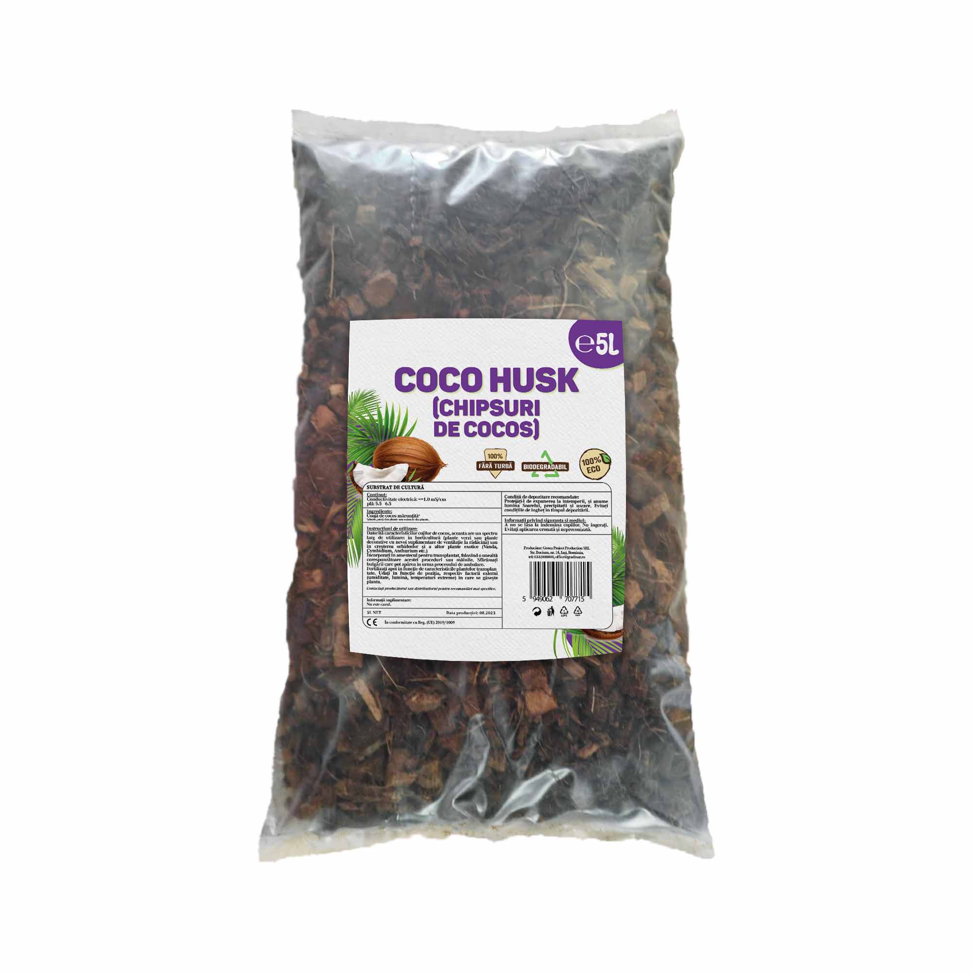 Coco Husk - coaja de cocos, la sac de 5L