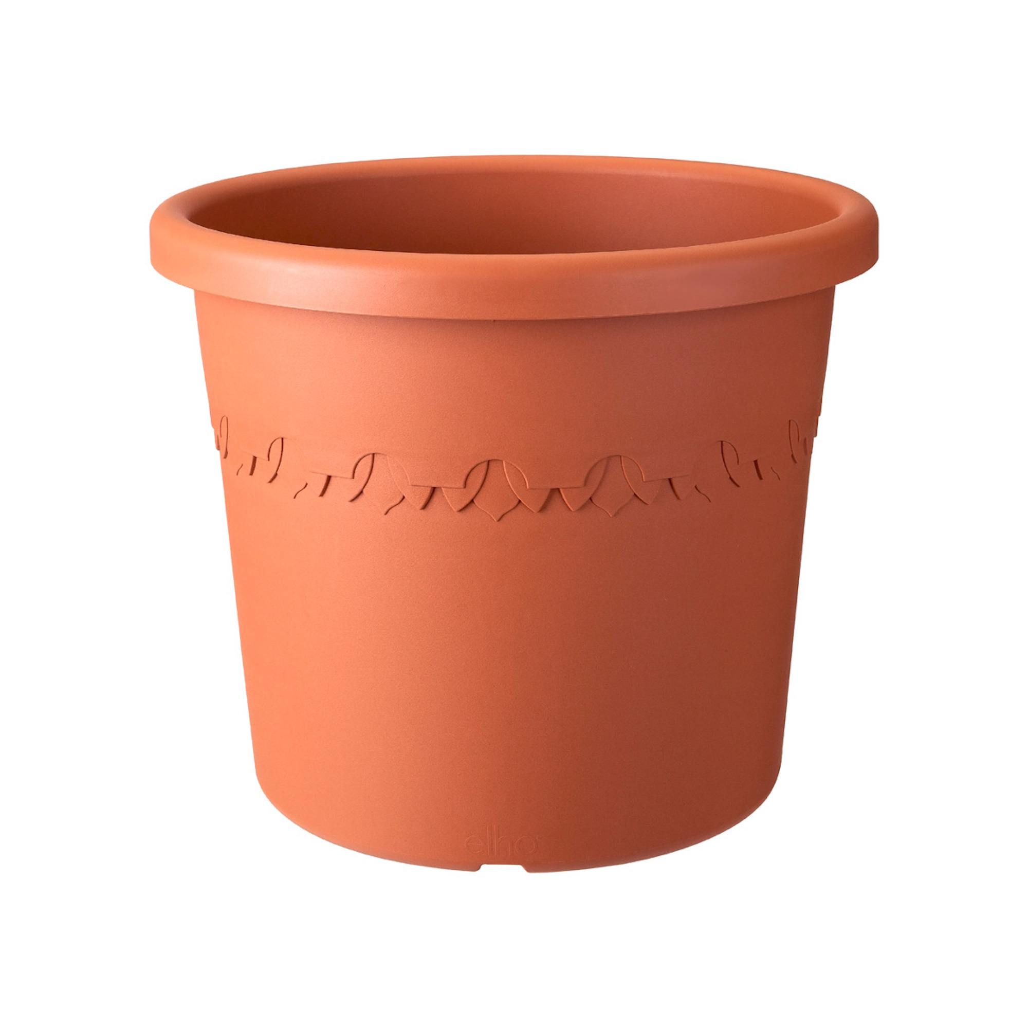 Ghiveci de exterior Algarve Cilindro 40cm cu roti, culoare terra