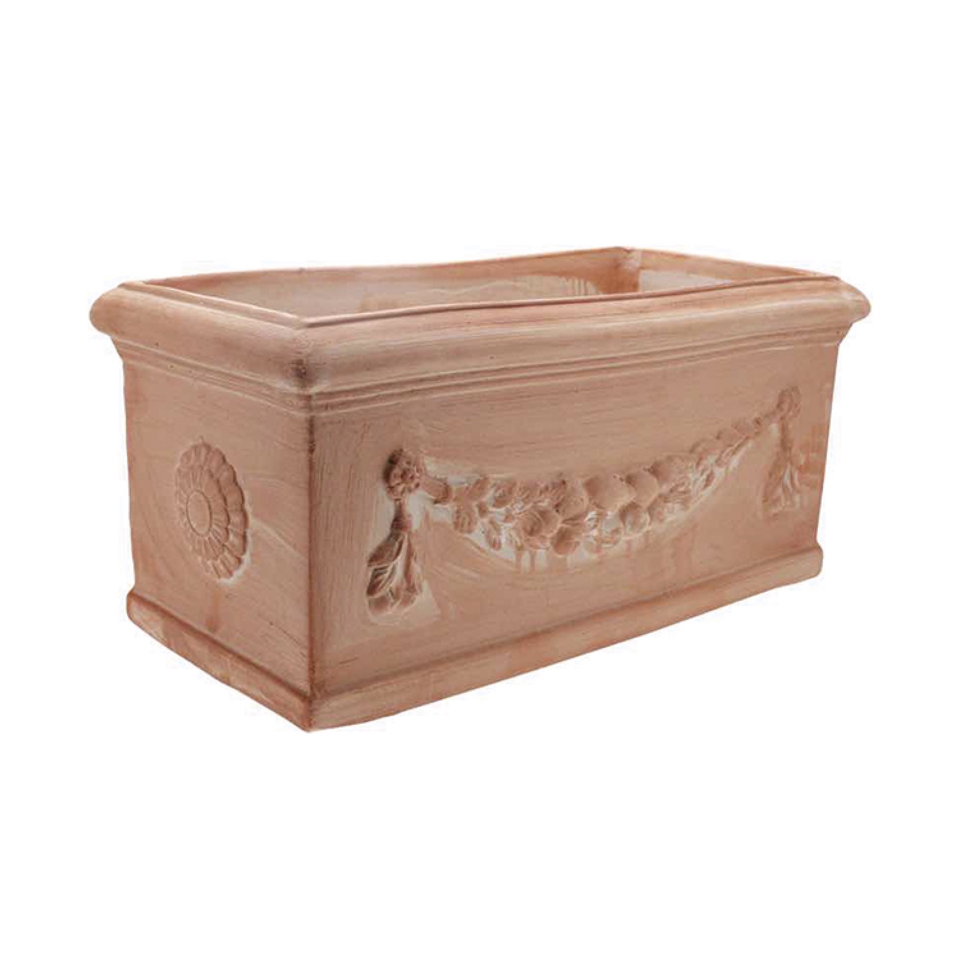 Jardiniera Festonata din teracota cu dimensiunile 40*20 cm
