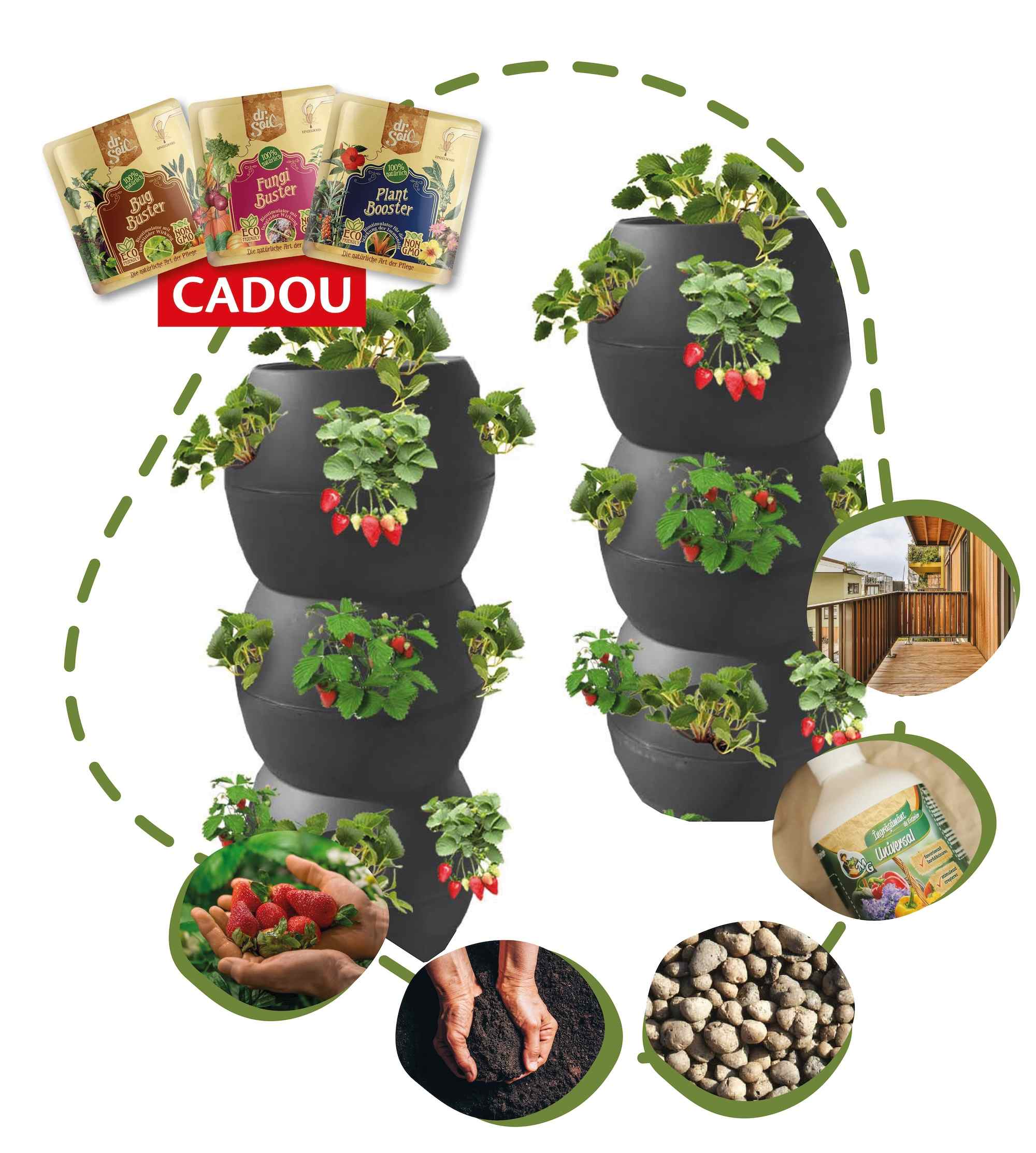 Multi Globe Strawberry Tower