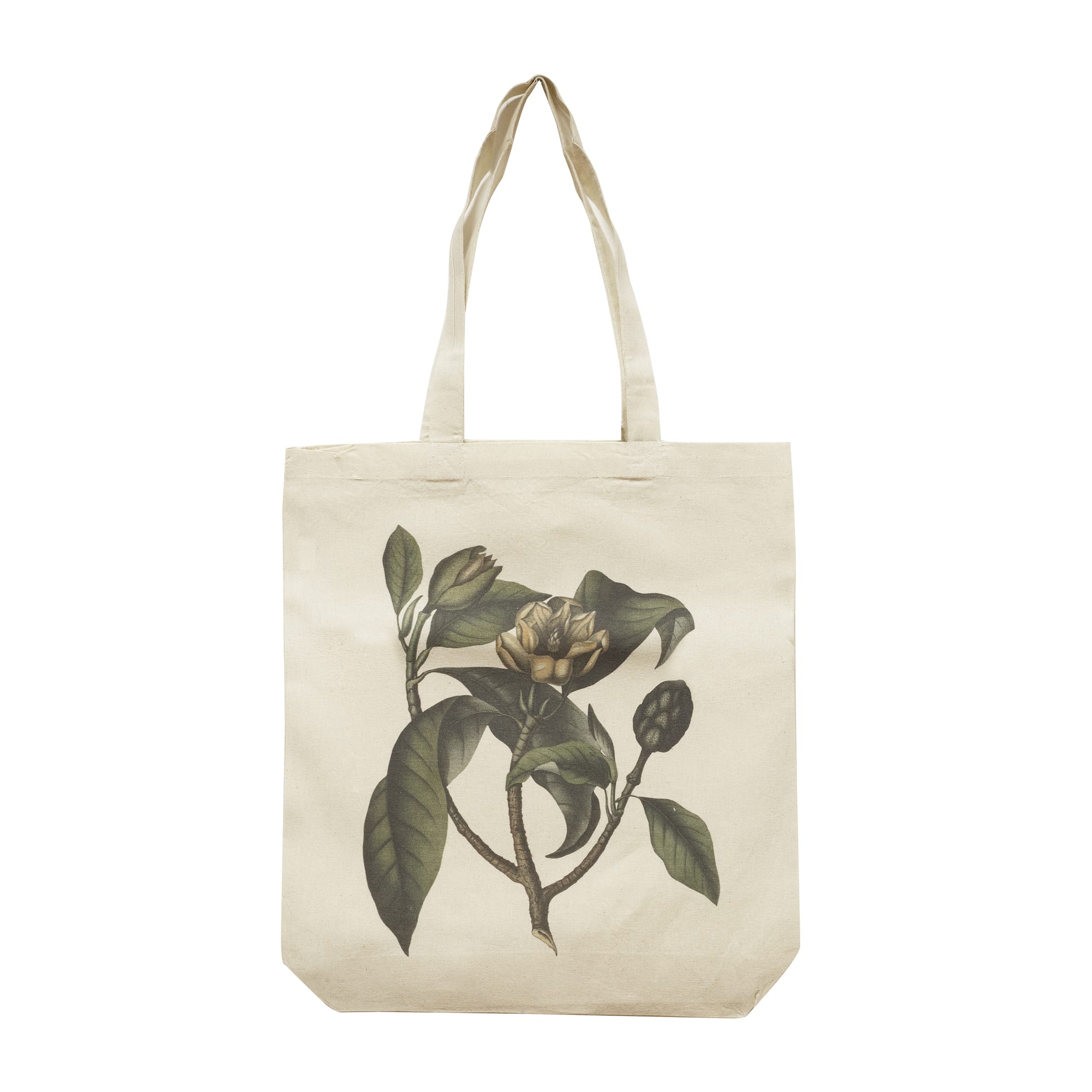 Sacosa de panza cu imprimeu botanic 38 x 42 cm - magnolia