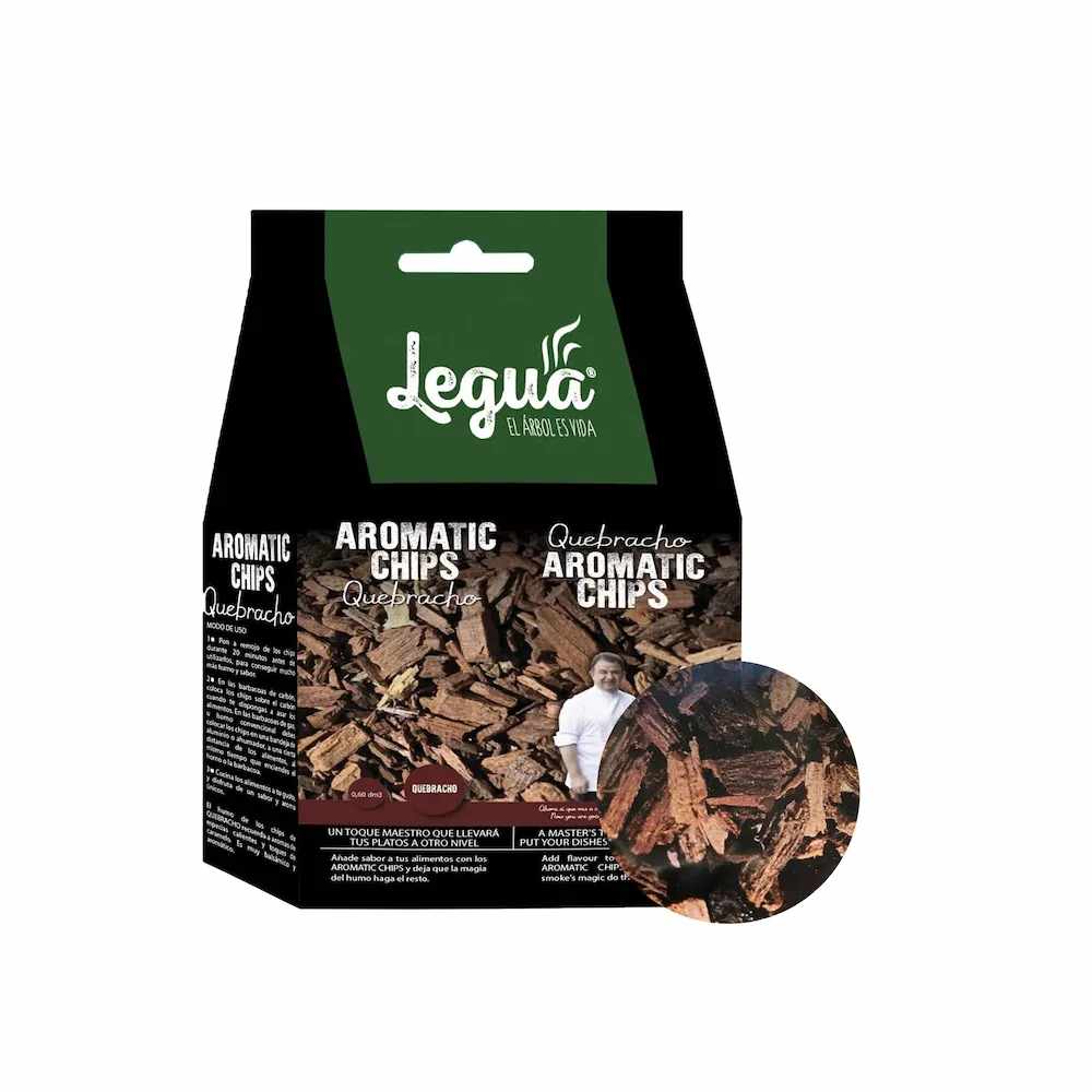Chipsuri pentru afumare din lemn de Quebrancho Legua, la punga de 600 gr, pentru aromatizarea carnurilor de miel, vita, porc sau vanat