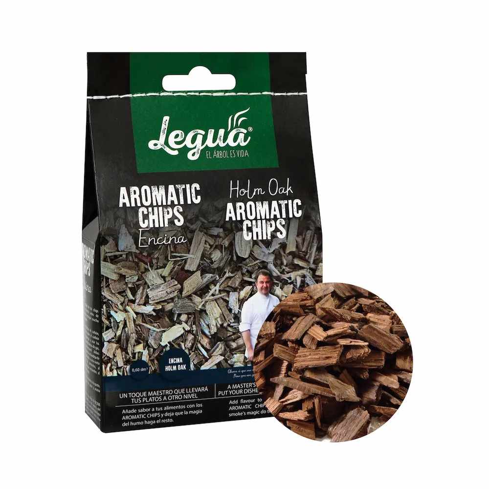 Chipsuri pentru afumare din lemn de Stejar Legua, la punga de 600 gr, pentru aromatizarea carnurilor rosii si de vanat