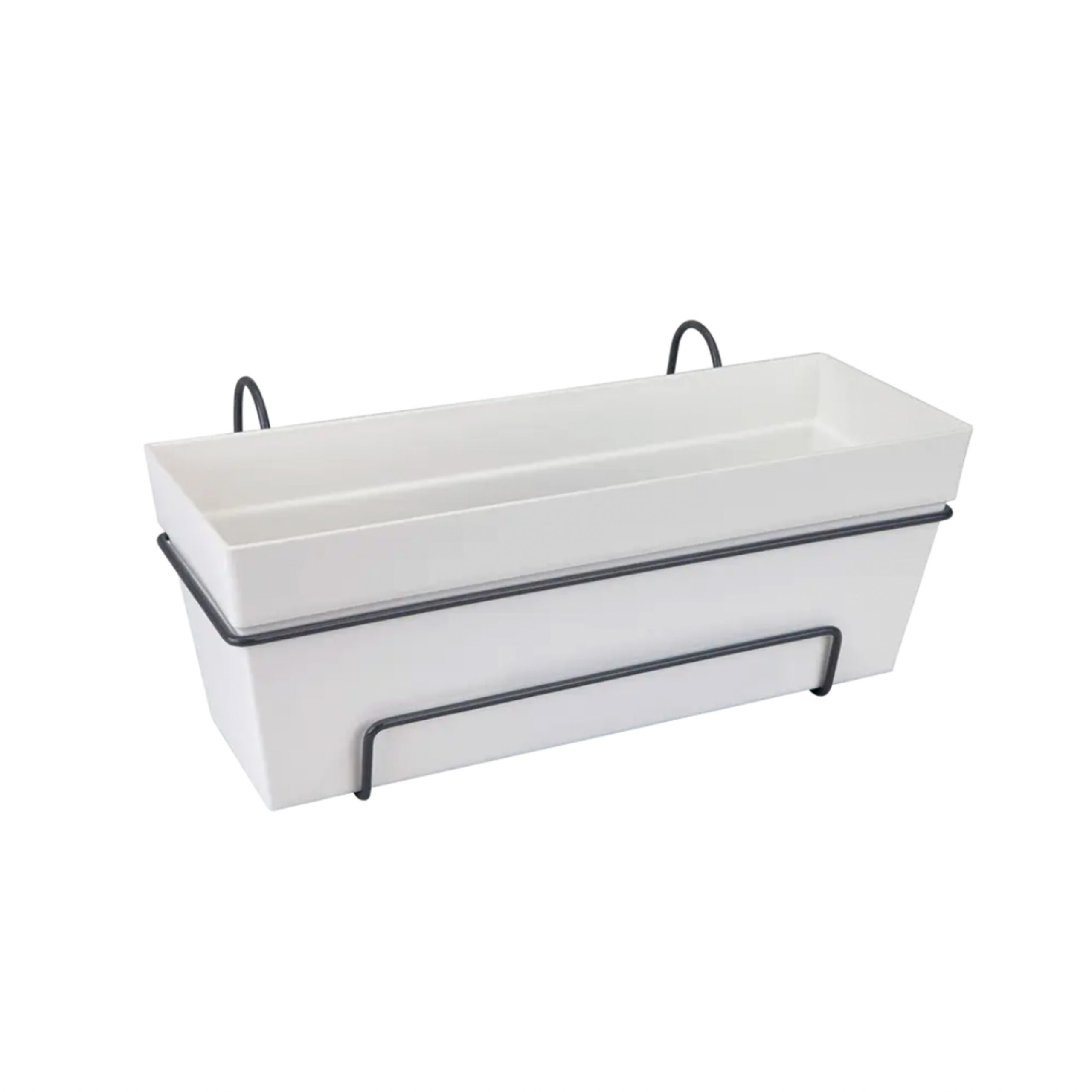 Jardiniera cu sistem de prindere loft urban 50cm allin1, culoare alb