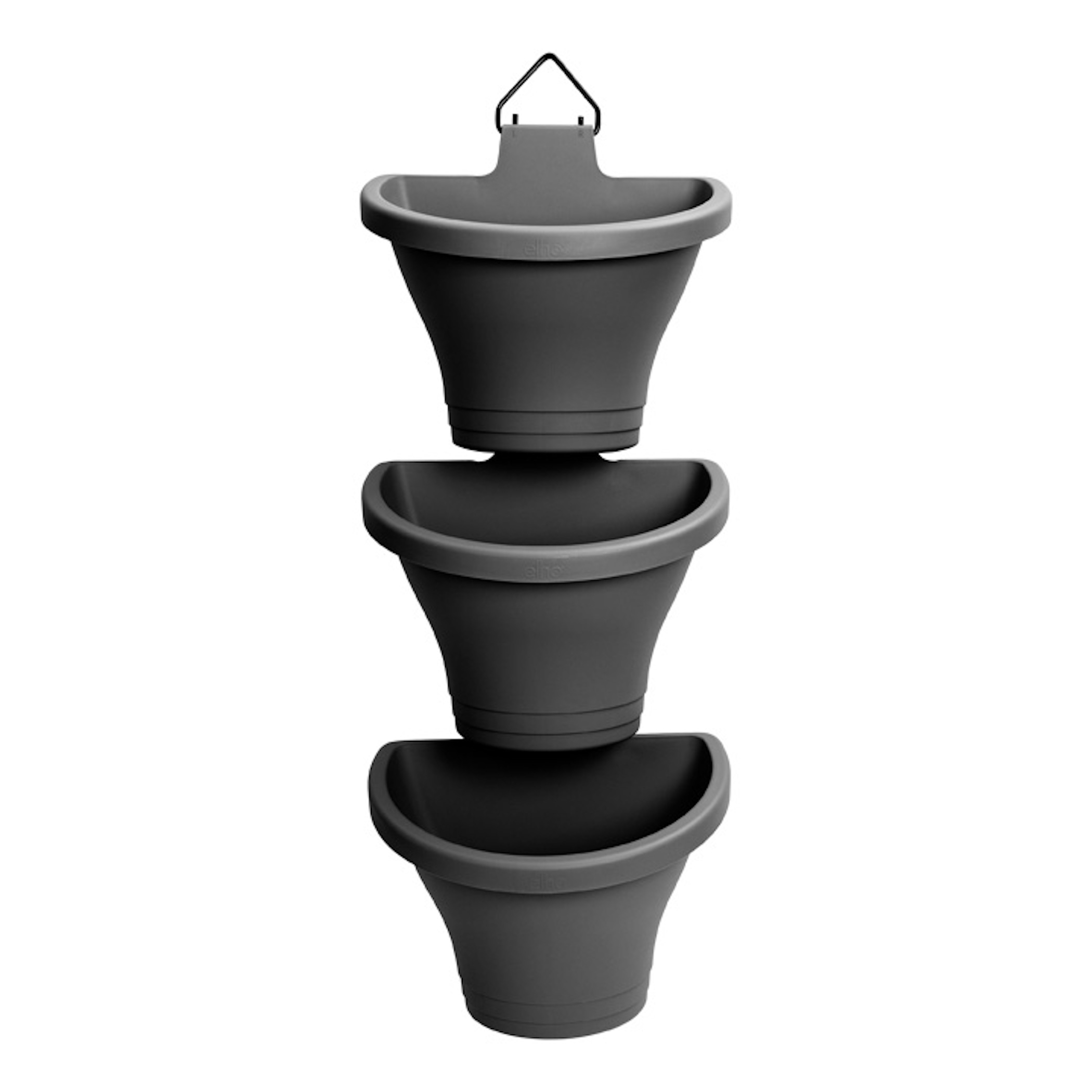 Set 3 ghivece suspendate corsica vertical forest, culoare anthracite