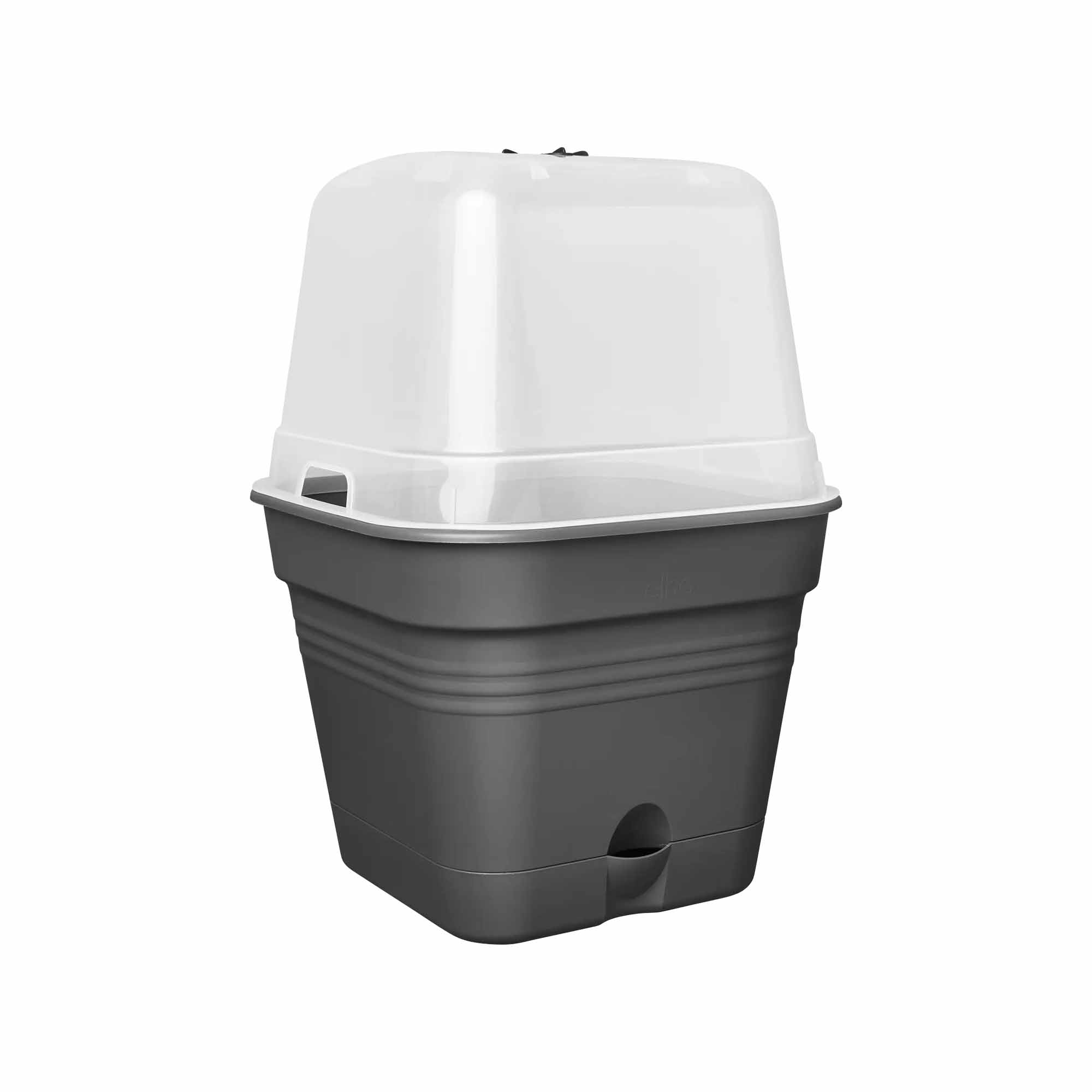 green basics growpot square allin1 15cm, culoare living black