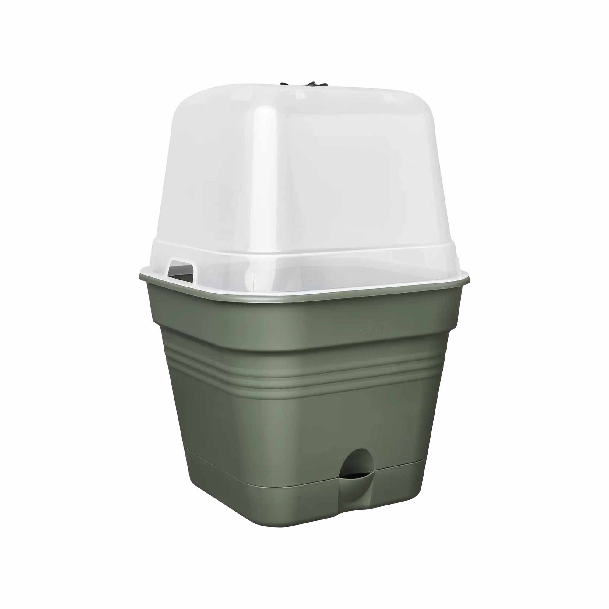 green basics growpot square allin1 30cm, culoare leaf green