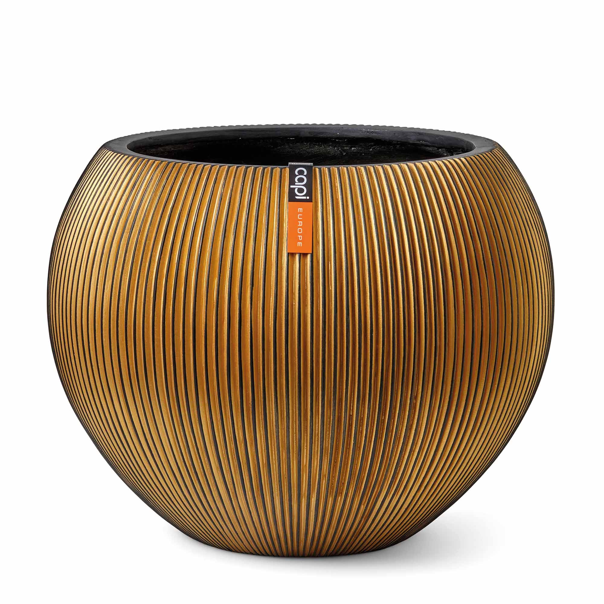 Vase ball groove 22*18 black gold