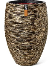 Masca de ghiveci premium eleganta RIB NL, din material compozit, dimensiuni 56x85cm, culoarea black-gold