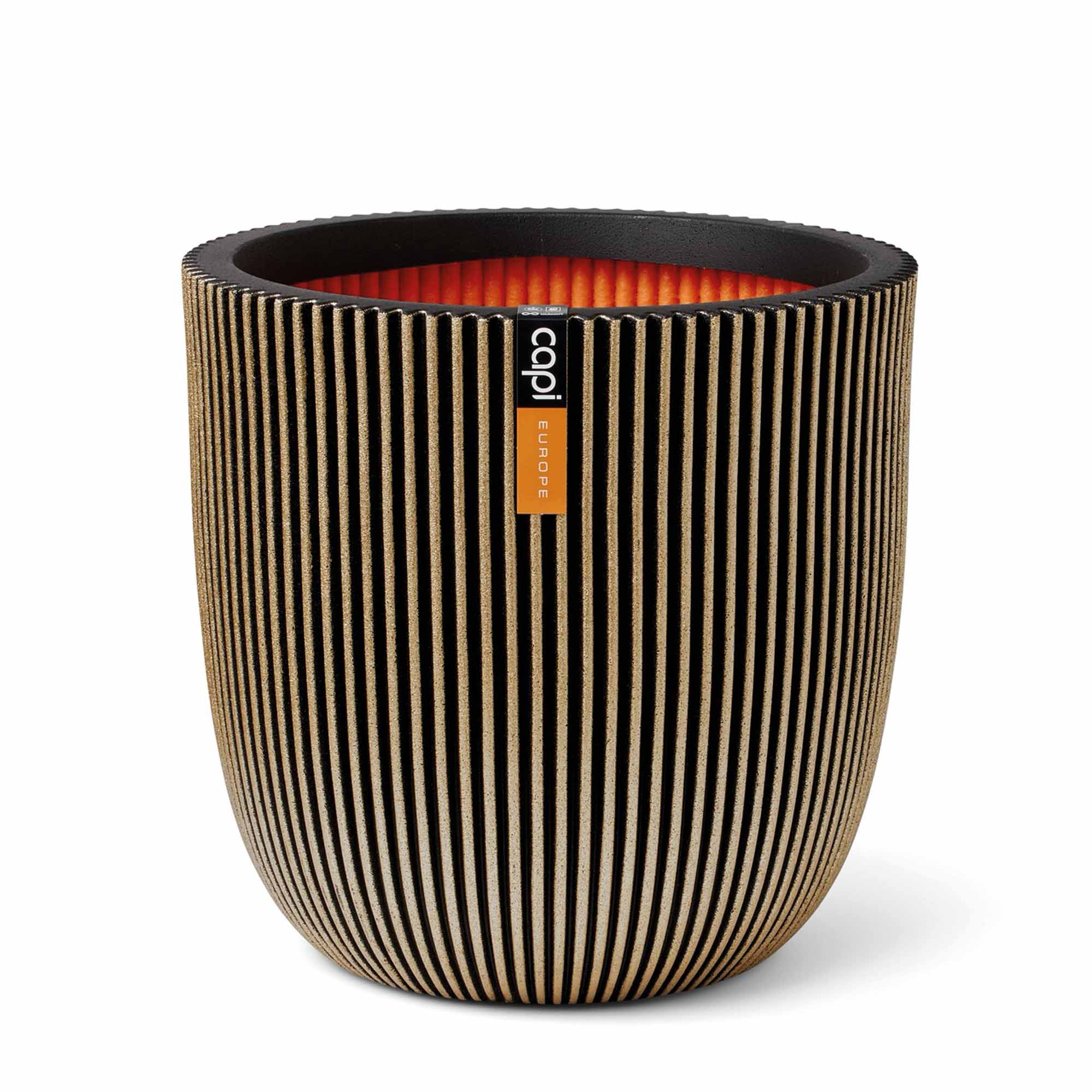 Planter ball groove 35*34 black gold