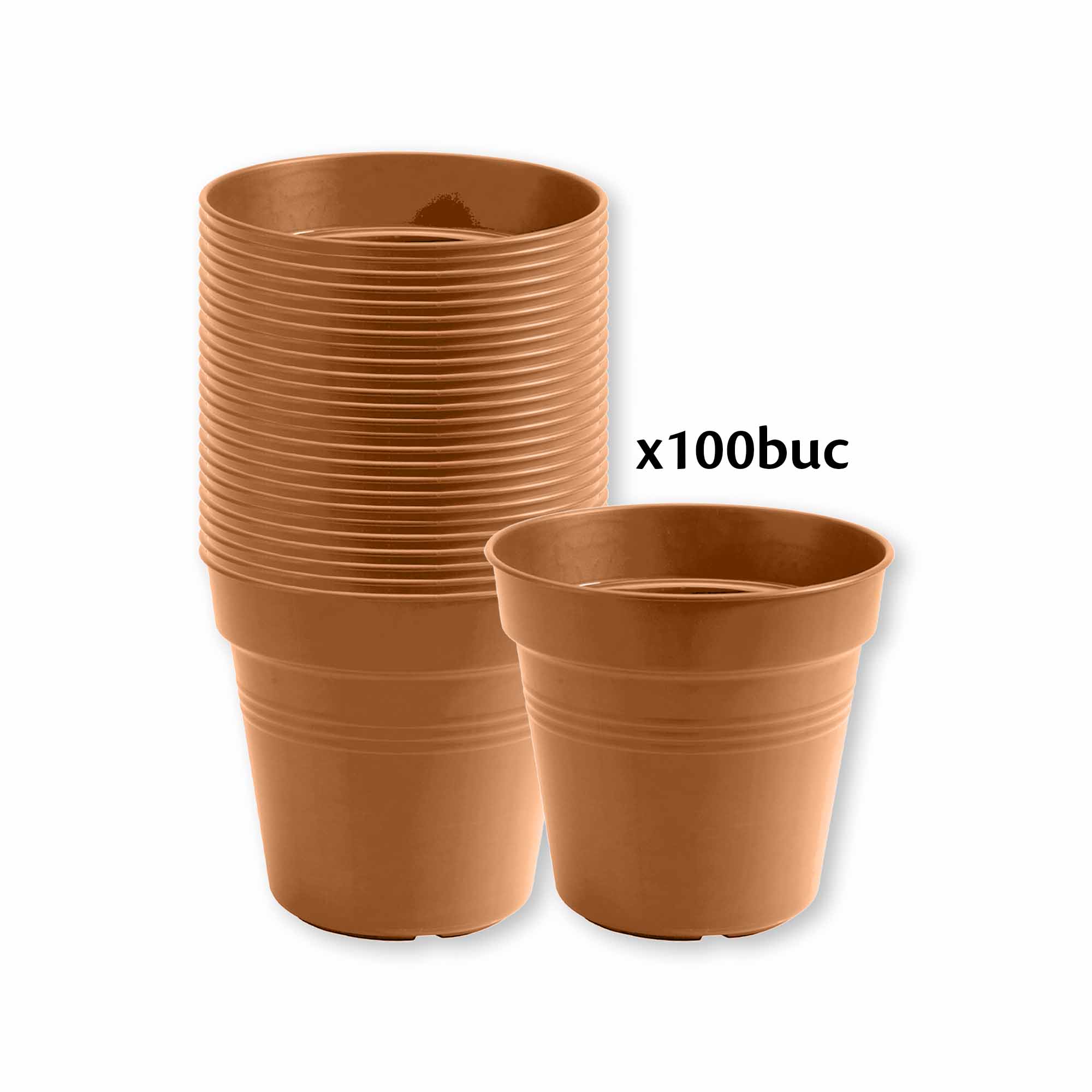 Ghiveci productie teracota 12 cm, set 10 buc