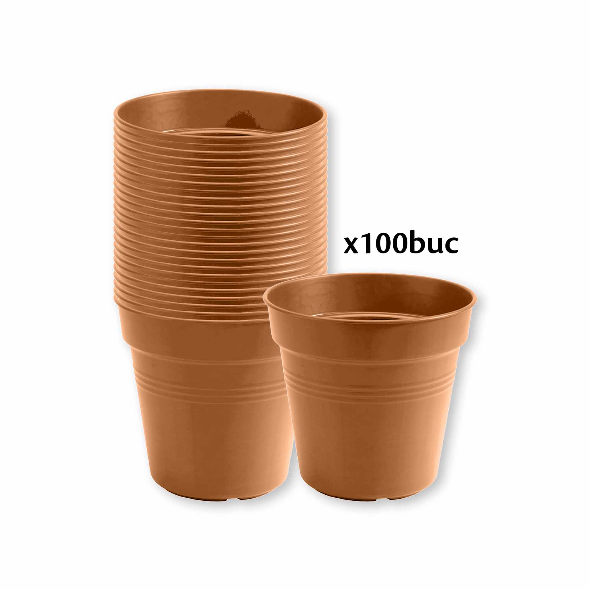 Ghiveci productie teracota 10 cm, set 10 buc