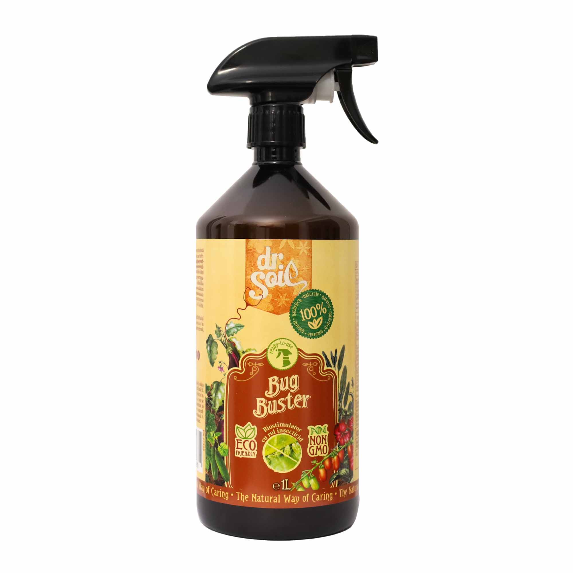 Dr.Soil BUG BUSTER, biostimulator cu rol insecticid, solutie gata de utilizare cu pulverizator de 1 litru