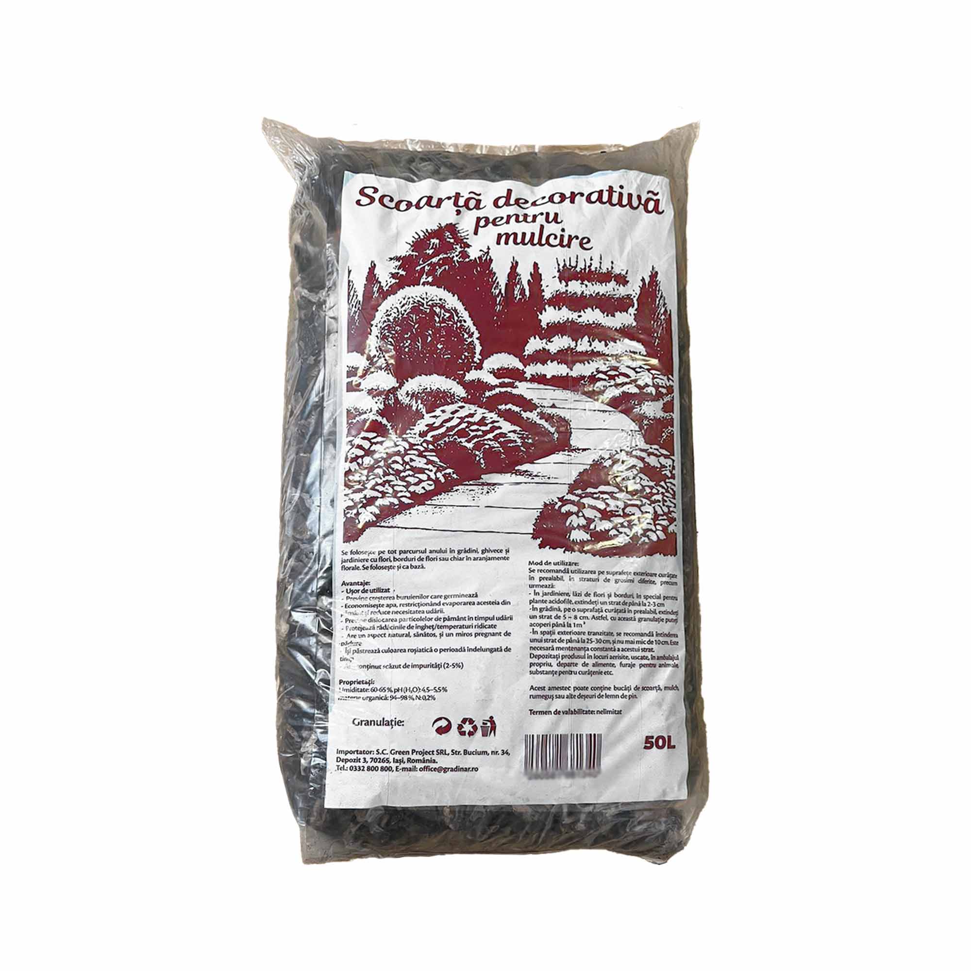 Scoarta decorativa de pin, 15-40 mm, 50 l