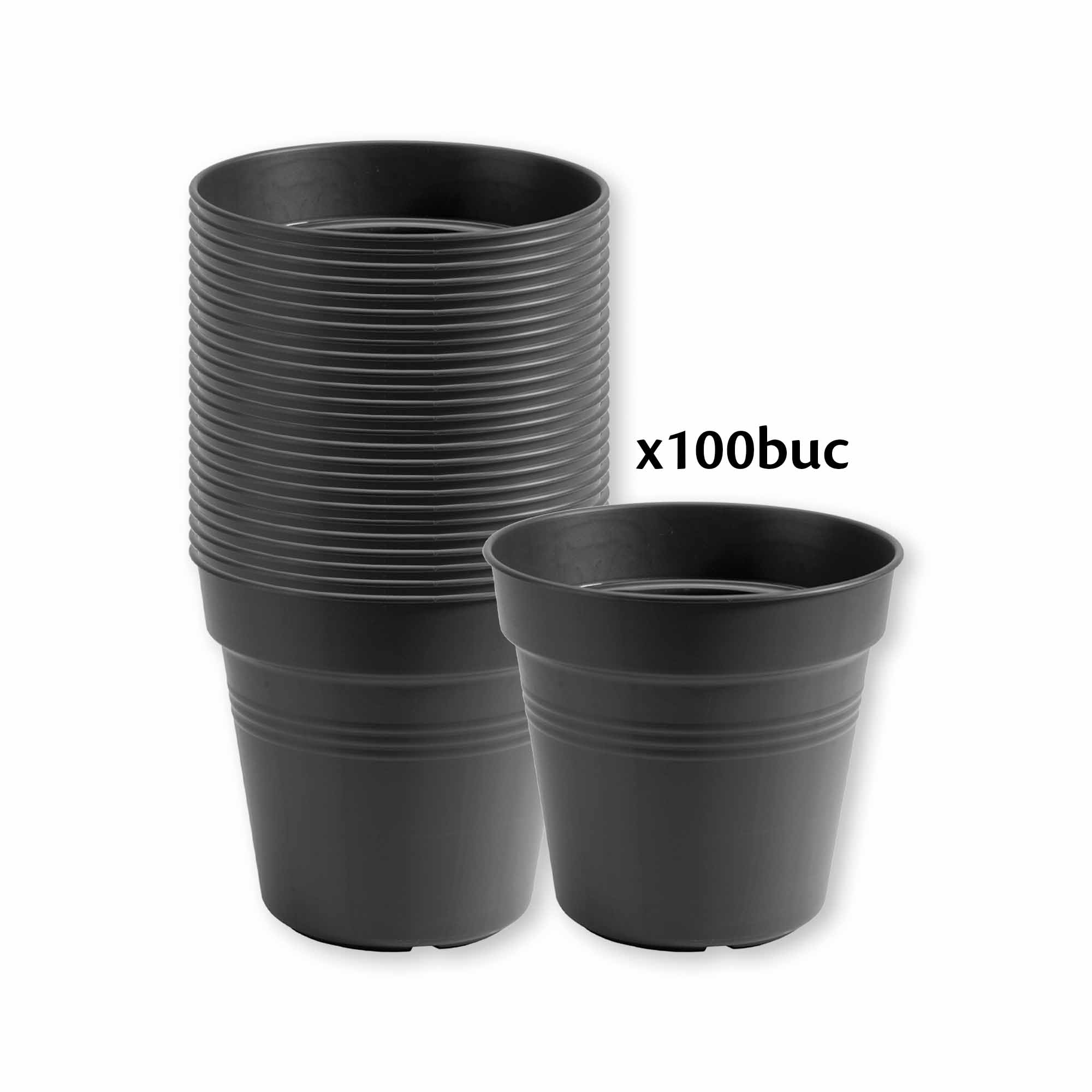 Ghiveci productie 12 cm, set 10 buc