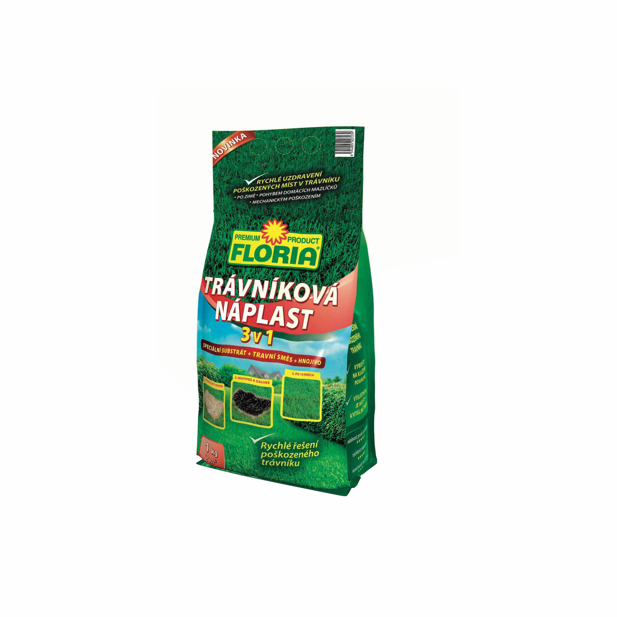 Îngrăşămănt pentru gazon 3 în1, 1 kg