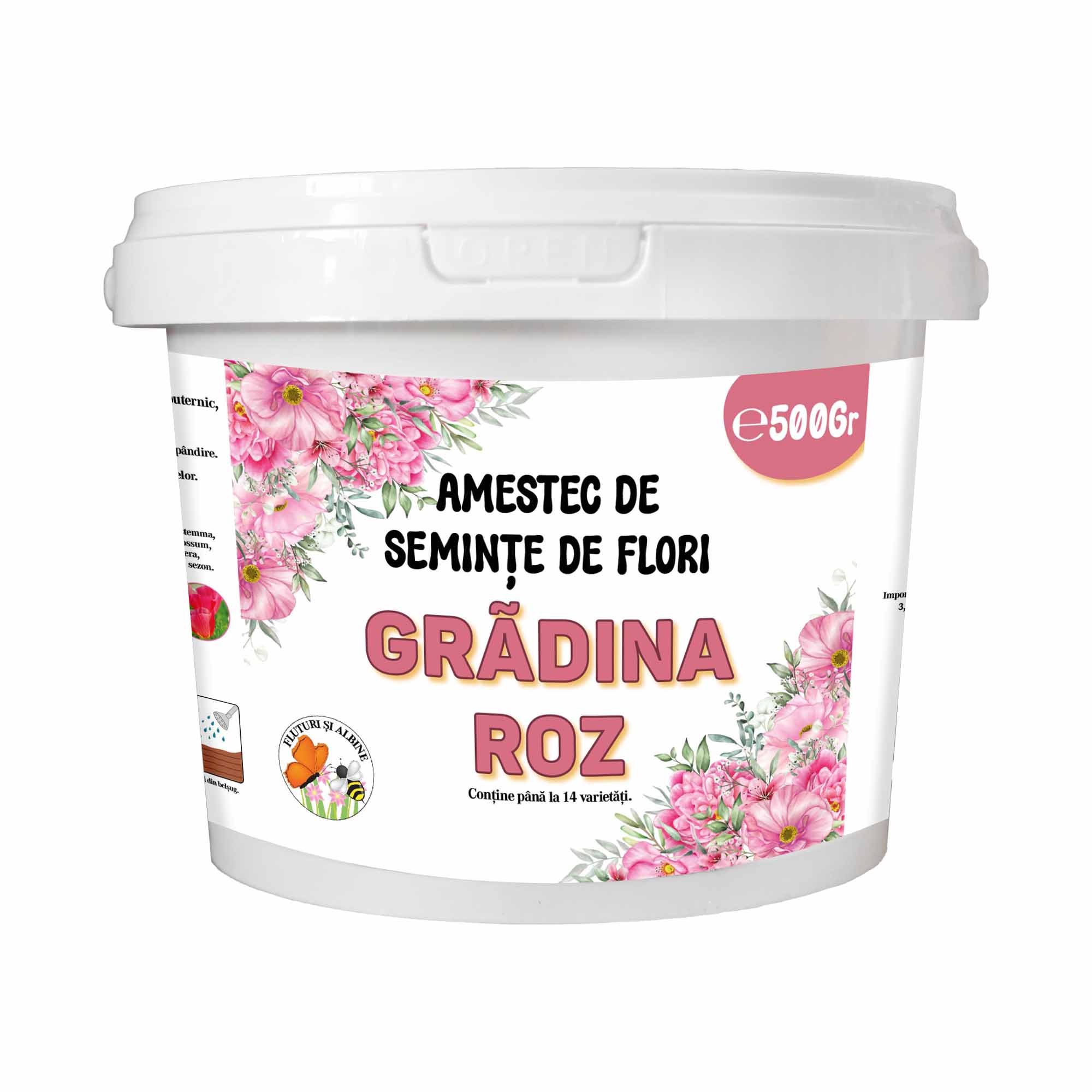 Amestec de seminte de flori, colectia de flori roz 500 g